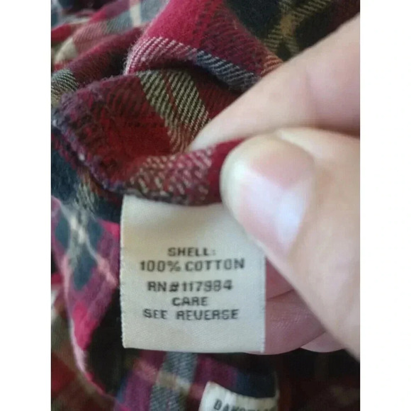 Dakota Grizzly Flannel Shirt Women's Medium Red Plaid Camping Outdoor - Picture 5 of 6